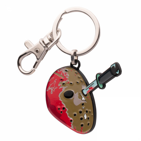 Friday the 13th Jason's Knifed Mask Keychain